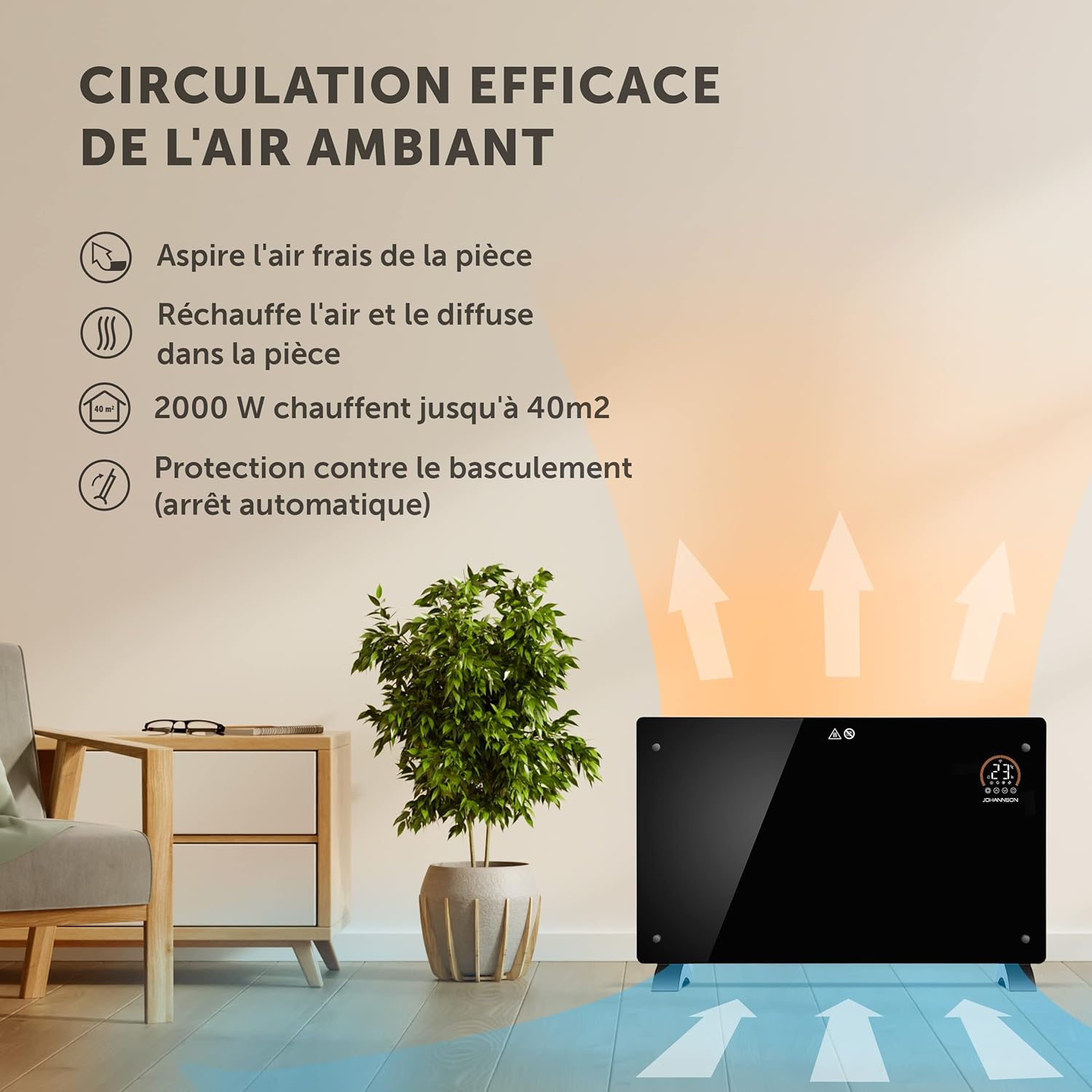 Radiateur thermostatique électrique Aurora radiateur électrique intérieur radiateur électrique mobile