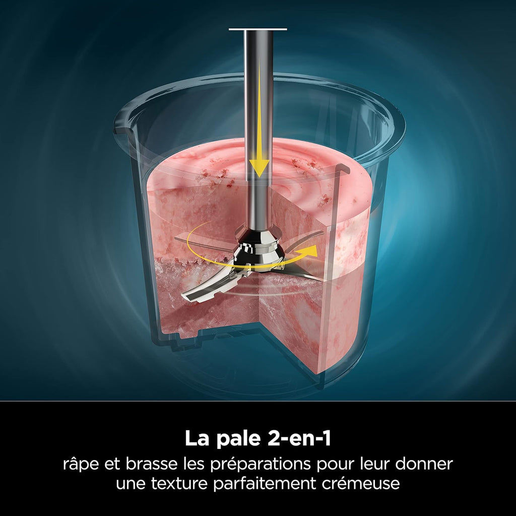 Sorbetière Ninja CREAMi 7 programmes pour glaces sorbets smoothies et milkshakes, noir/argent 1,4 L