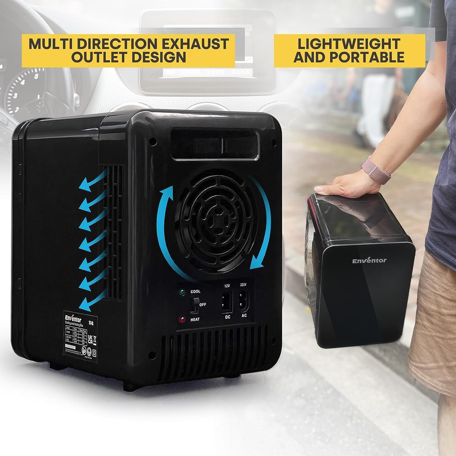 Mini réfrigérateur 4L Petit réfrigérateur portable 6 canettes Cosmétique Mini réfrigérateur Réfrigérer et chauffer