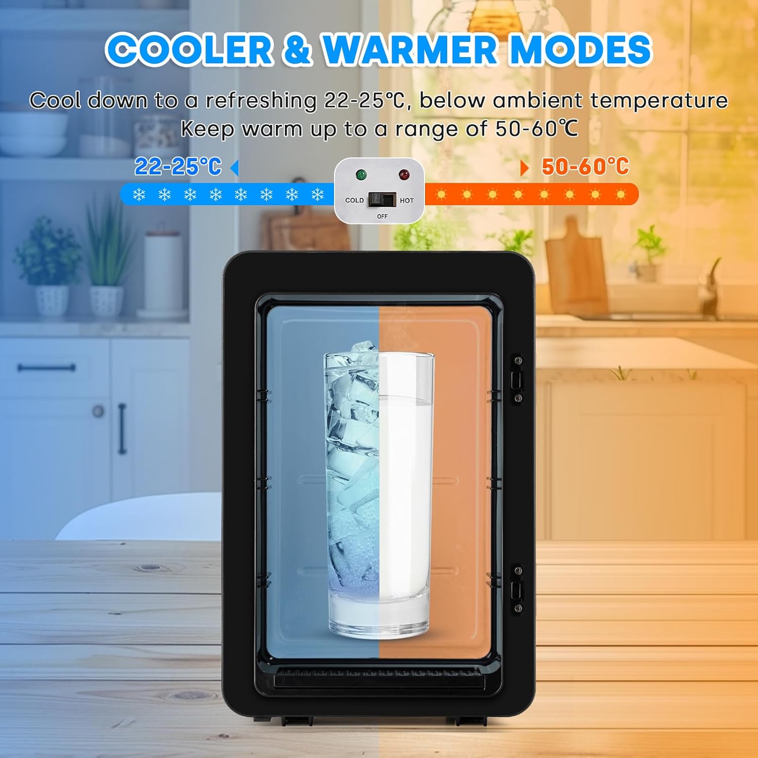 Mini réfrigérateur 4L Petit réfrigérateur portable 6 canettes Cosmétique Mini réfrigérateur Réfrigérer et chauffer