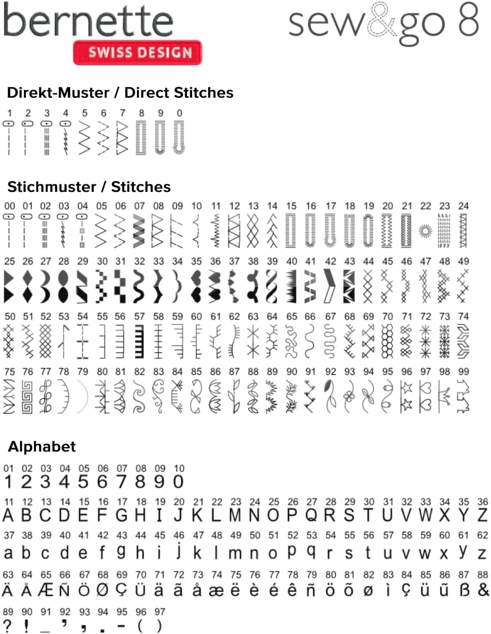 Machine à coudre informatique Bernette Sew&GO8, bras libre, écran multifonction, couture, patchwork, quilting