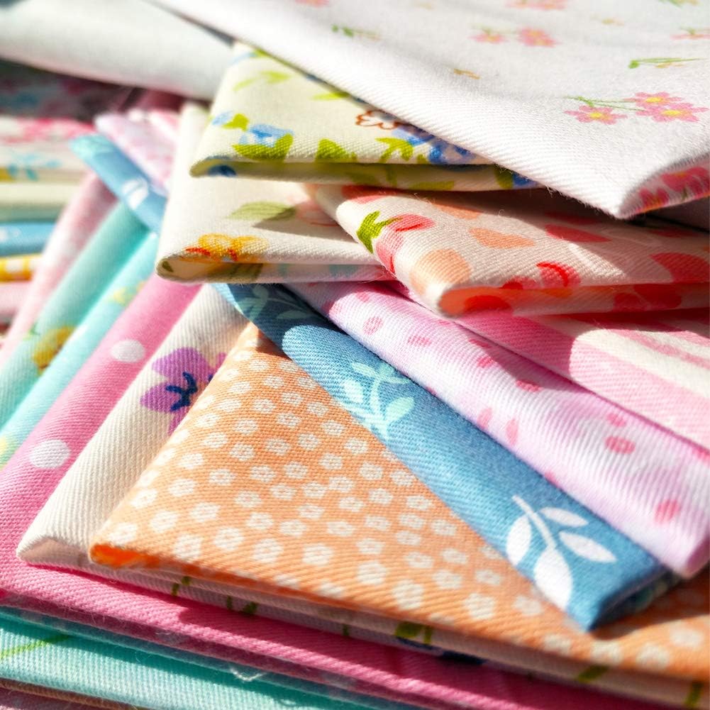 flic-flac 200 pièces 10 x 10 cm (10 cm x 10 cm) en coton pour loisirs créatifs, carrés, patchwork, peluches, bricolage, couture, scrapbooking, quilting, motifs à pois, artisanat