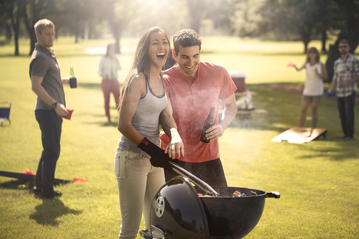 Barbecue au charbon de bois Weber Compact Kettle/avec trépied et roues