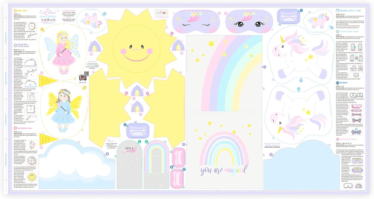 kullaloo Kit de couture en tissu pour débutant – Kit de loisirs créatifs pour filles et garçons