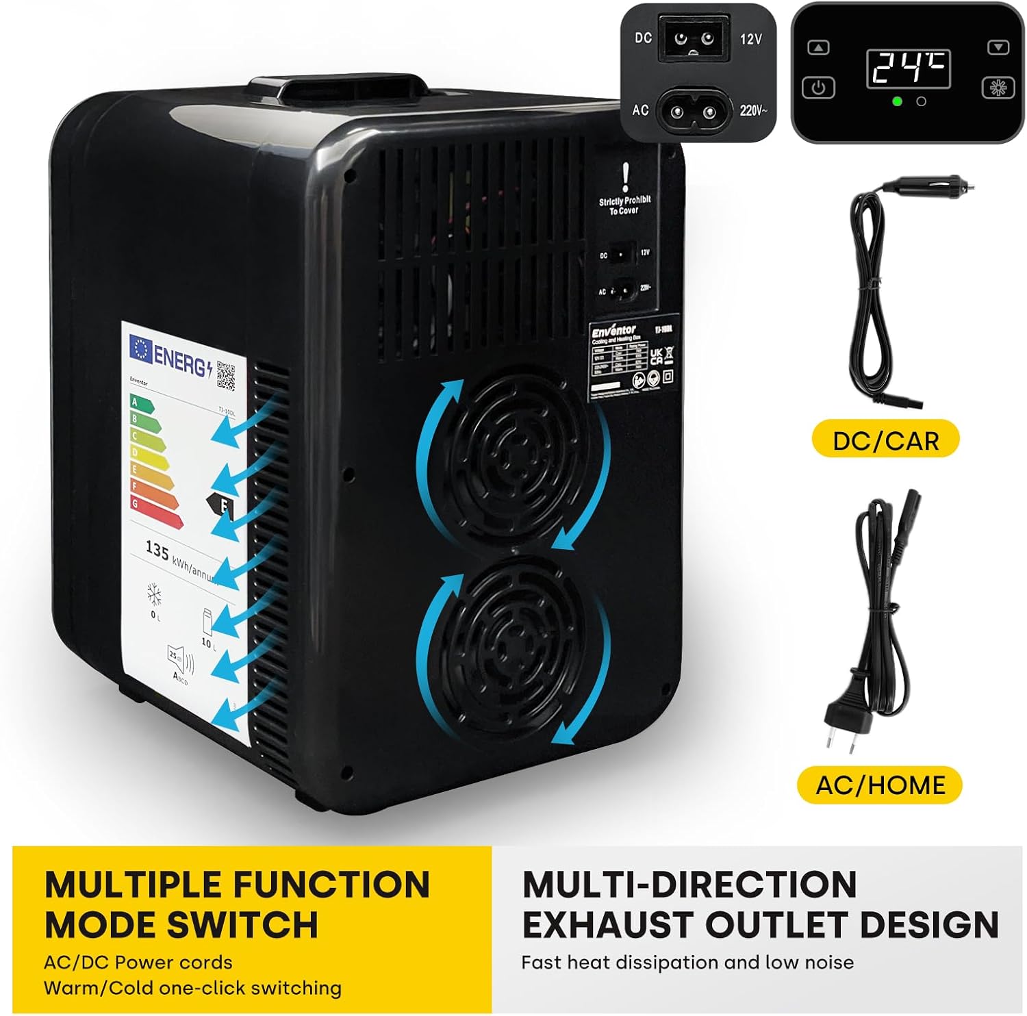 Mini réfrigérateur 4L Petit réfrigérateur portable 6 canettes Cosmétique Mini réfrigérateur Réfrigérer et chauffer