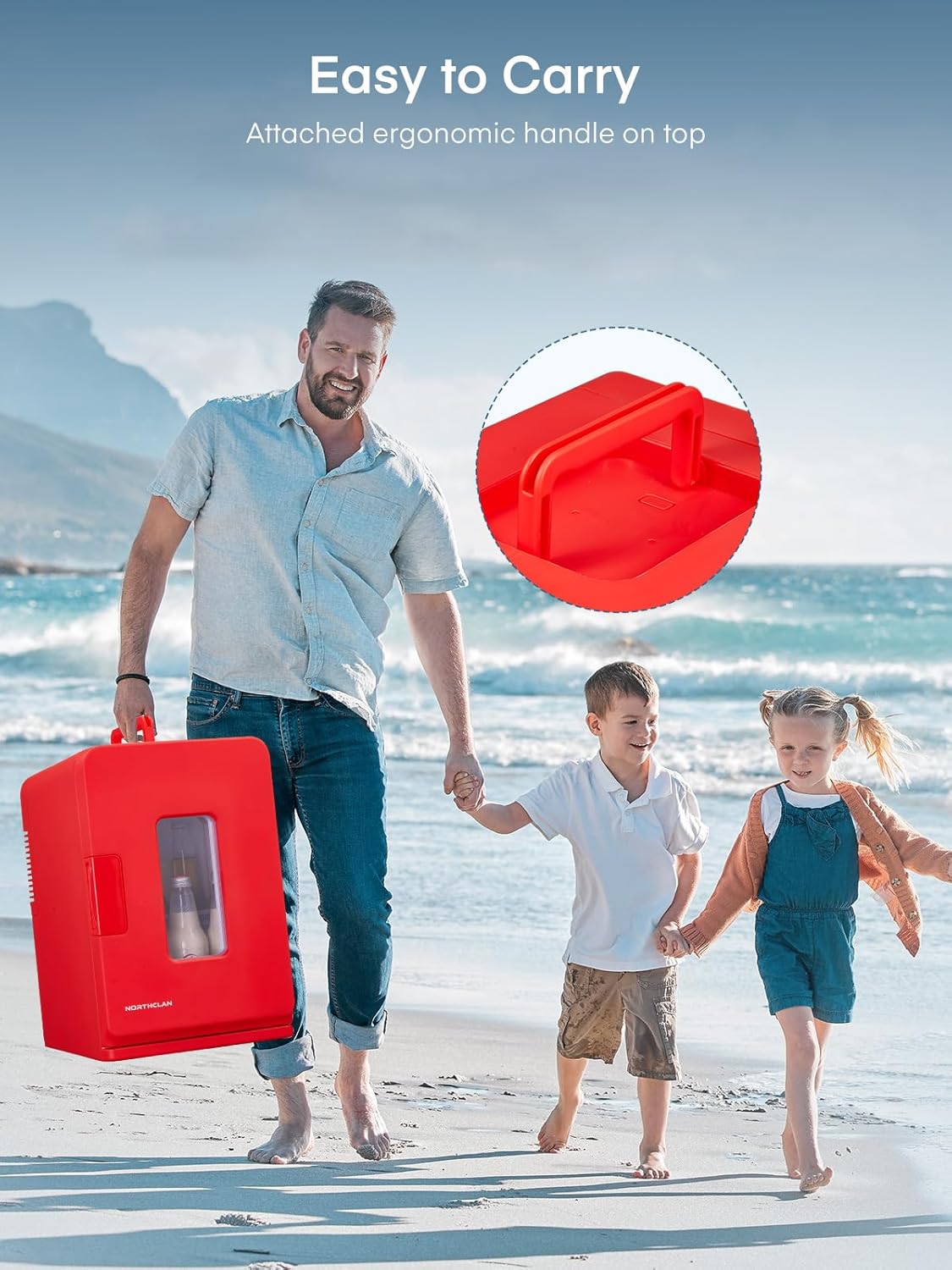 Mini réfrigérateur FOHERE 15 L/21 canettes, petit réfrigérateur portable 240 V/12 V, mode silencieux, fonction chaud/froid, cosmétique noir