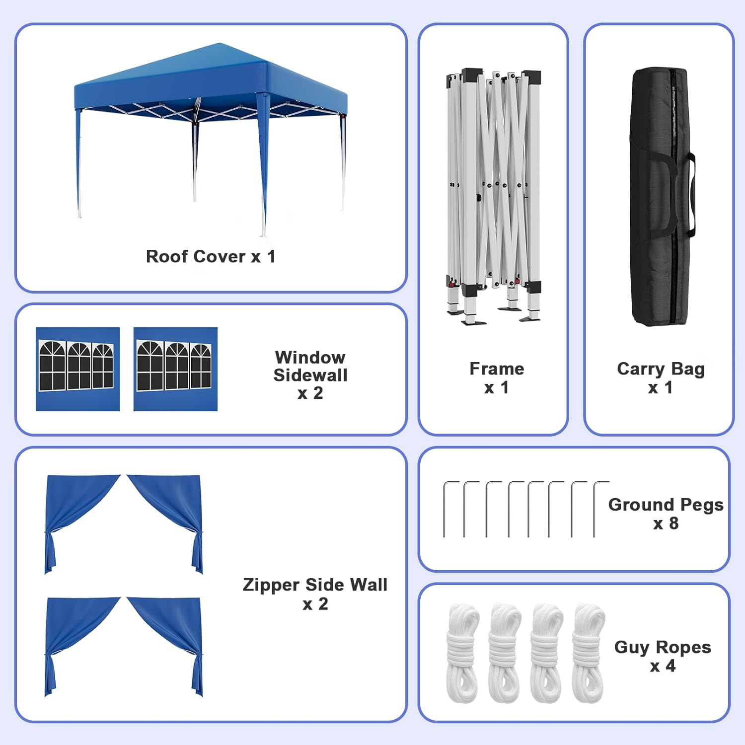 Gazebo pliant étanche JUMMICO, gazebo de jardin extérieur, gazebo pliant à hauteur réglable,