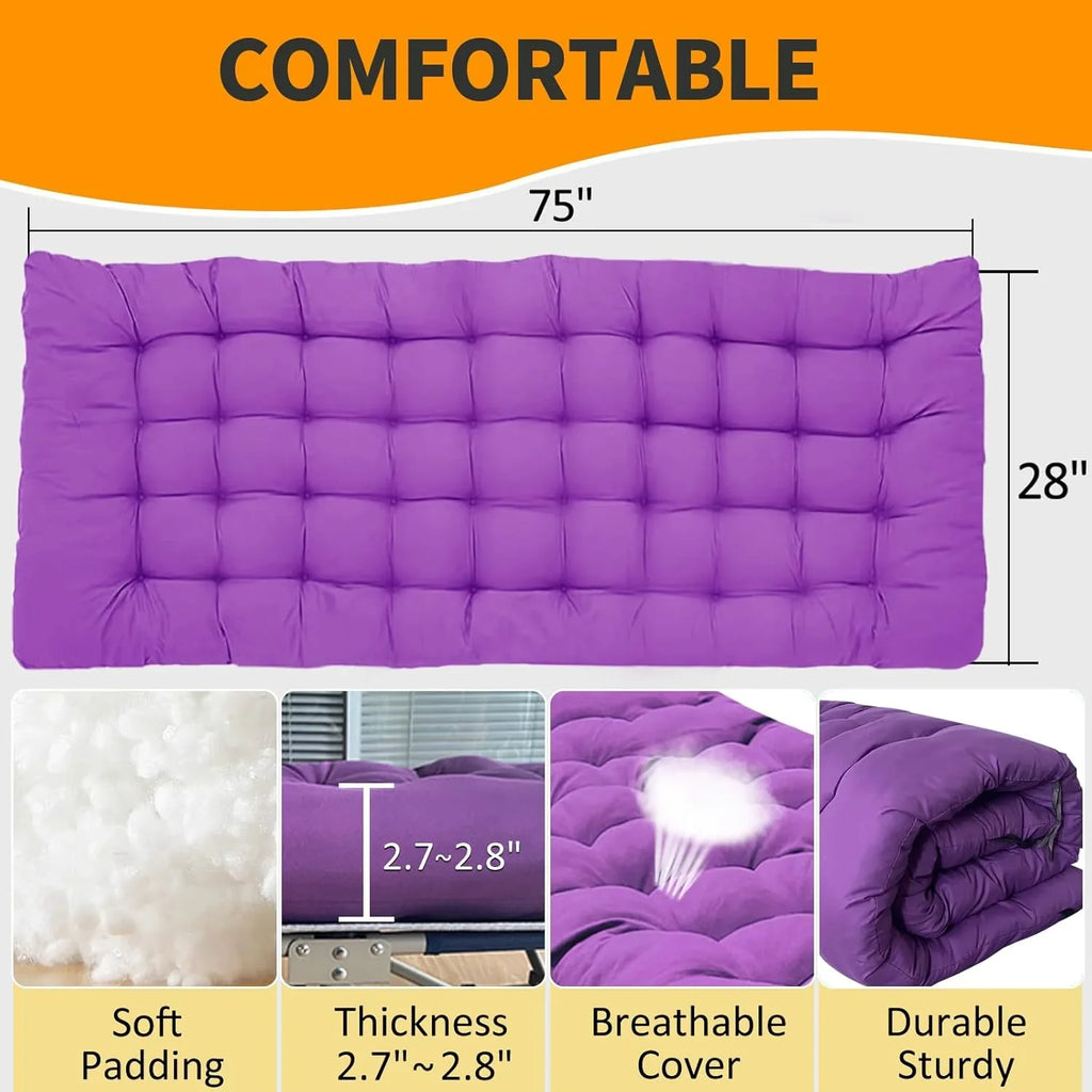 Lot de 2 lits de camp avec matelas, lit pliant confortable et robuste pour bébé