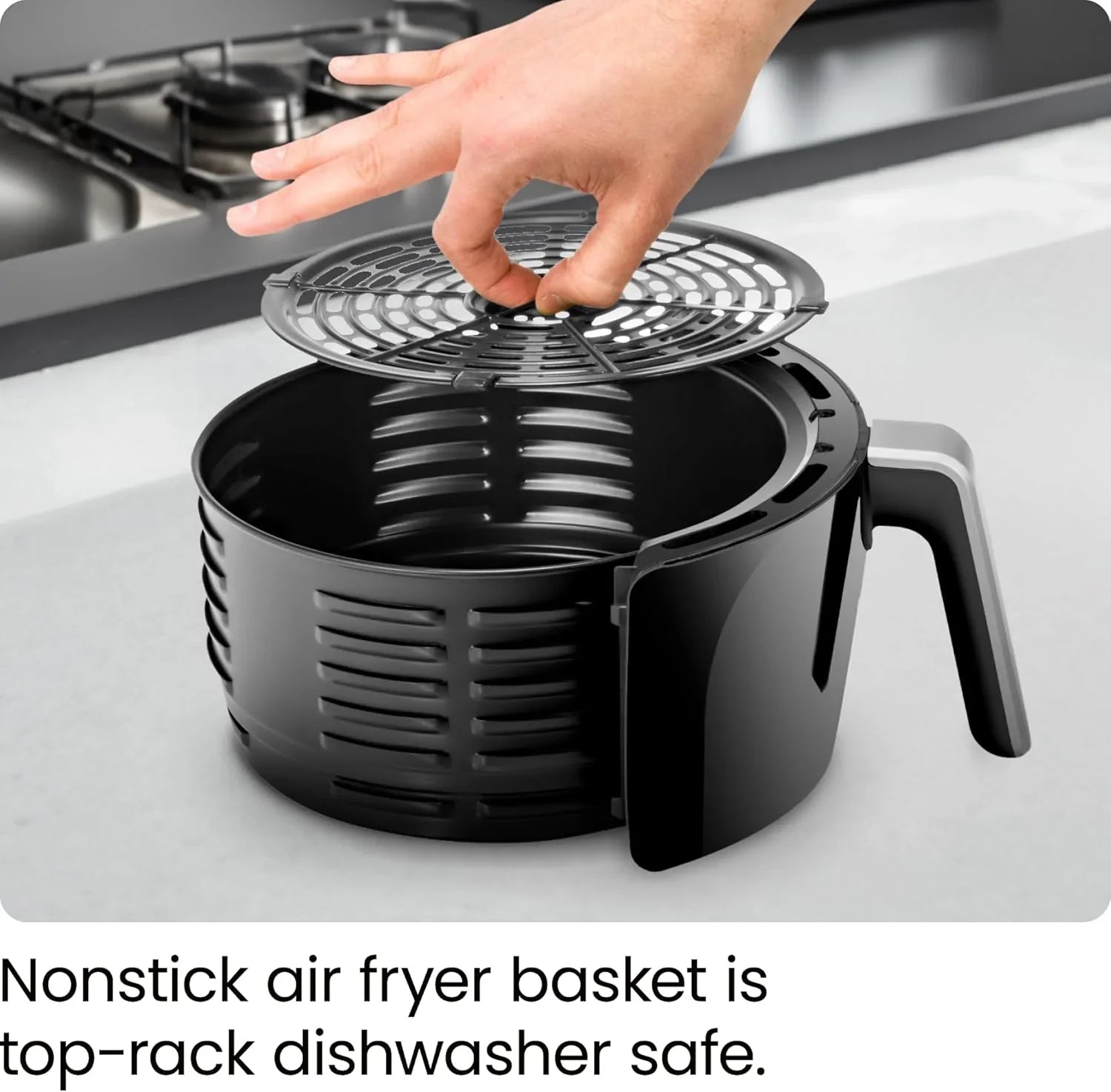 Chefman compacte digitale heteluchtfriteuse van 6,3 liter met draaispit, dehydrator en heteluchtoven, 8 aanraakgevoelige voorinstellingen. 