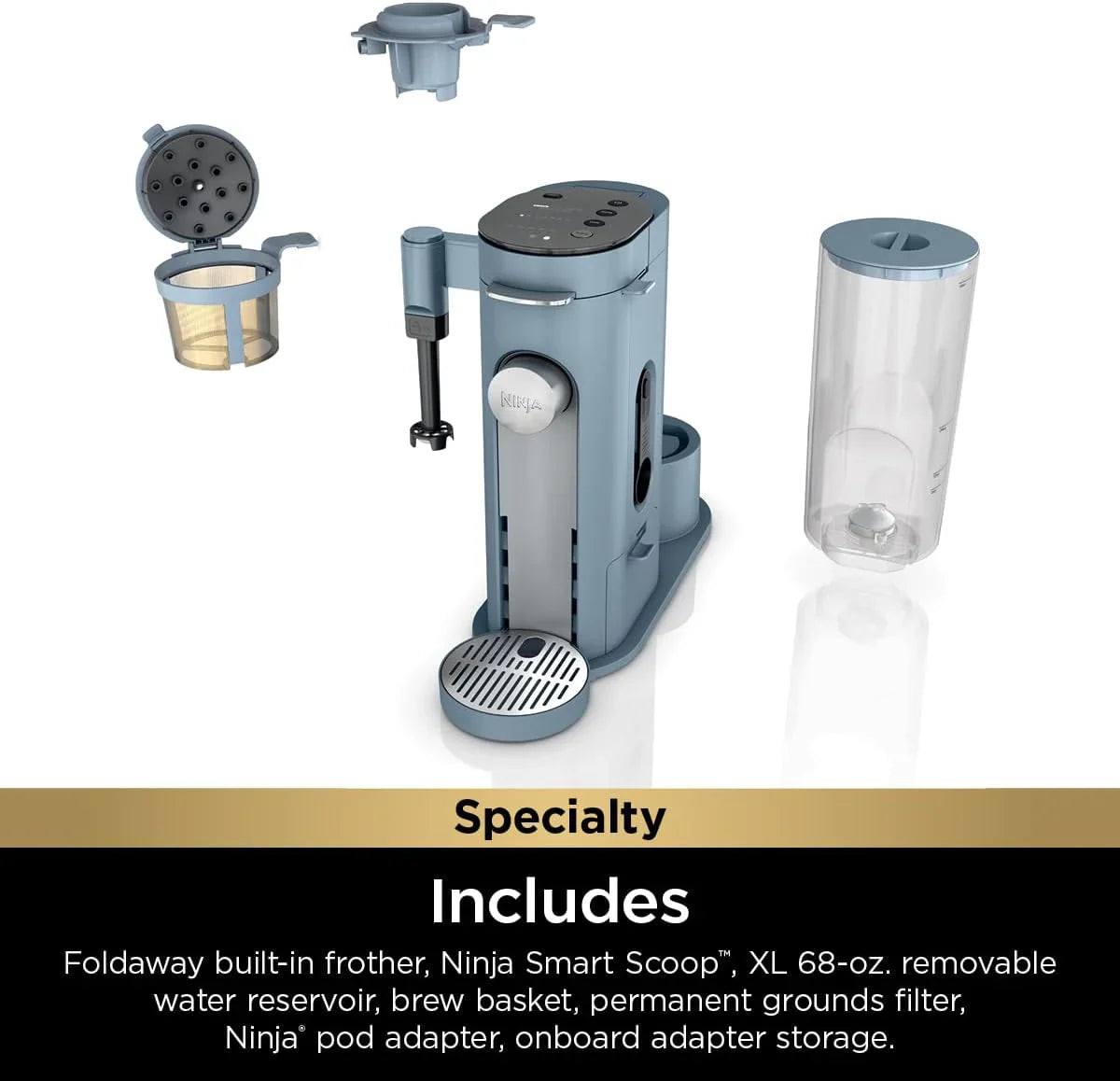 Ninja | Cafetière | Tasse unique | Infusion avec dosettes et mouture | Compatible K-Cup | 4 méthodes d'infusion