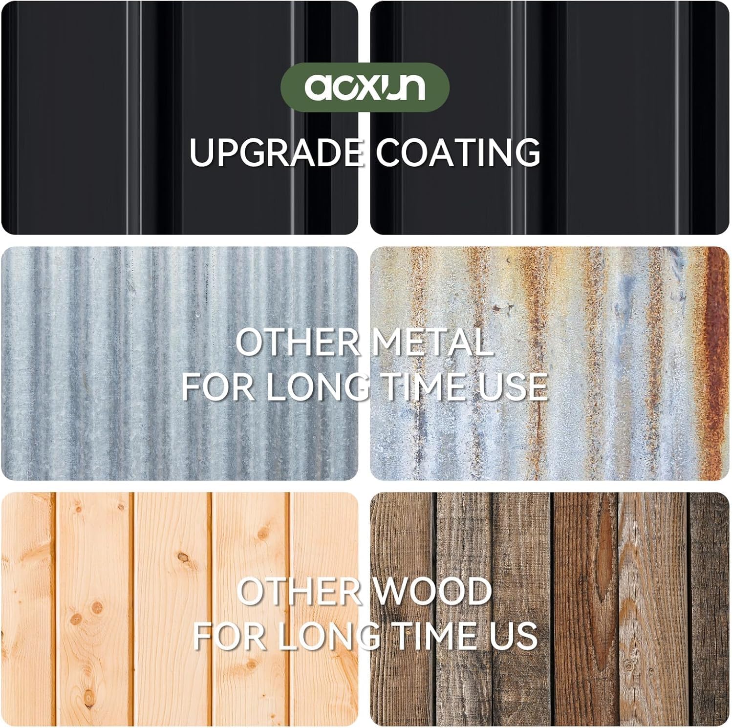 Abri de jardin extérieur Aoxun 6,2 x 4 pieds, abri de jardin en métal avec porte verrouillable et toit en pente, abri à outils, abri à vélos