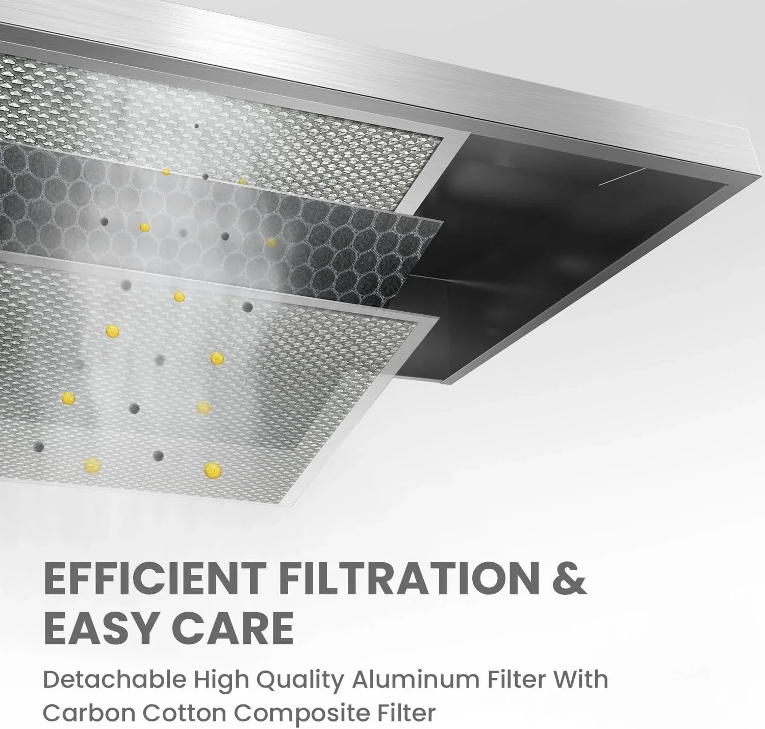 Filtre de cuisine réutilisable en acier inoxydable durable Comfee 30 po pour conduit/sans conduit sous armoire