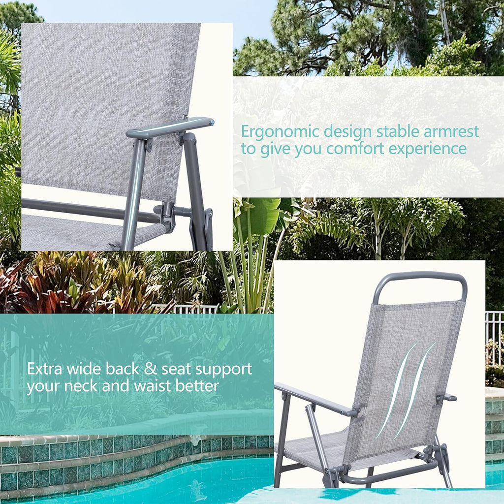 Ensemble table et chaises de salle à manger pliantes Vongrasig 6 pièces