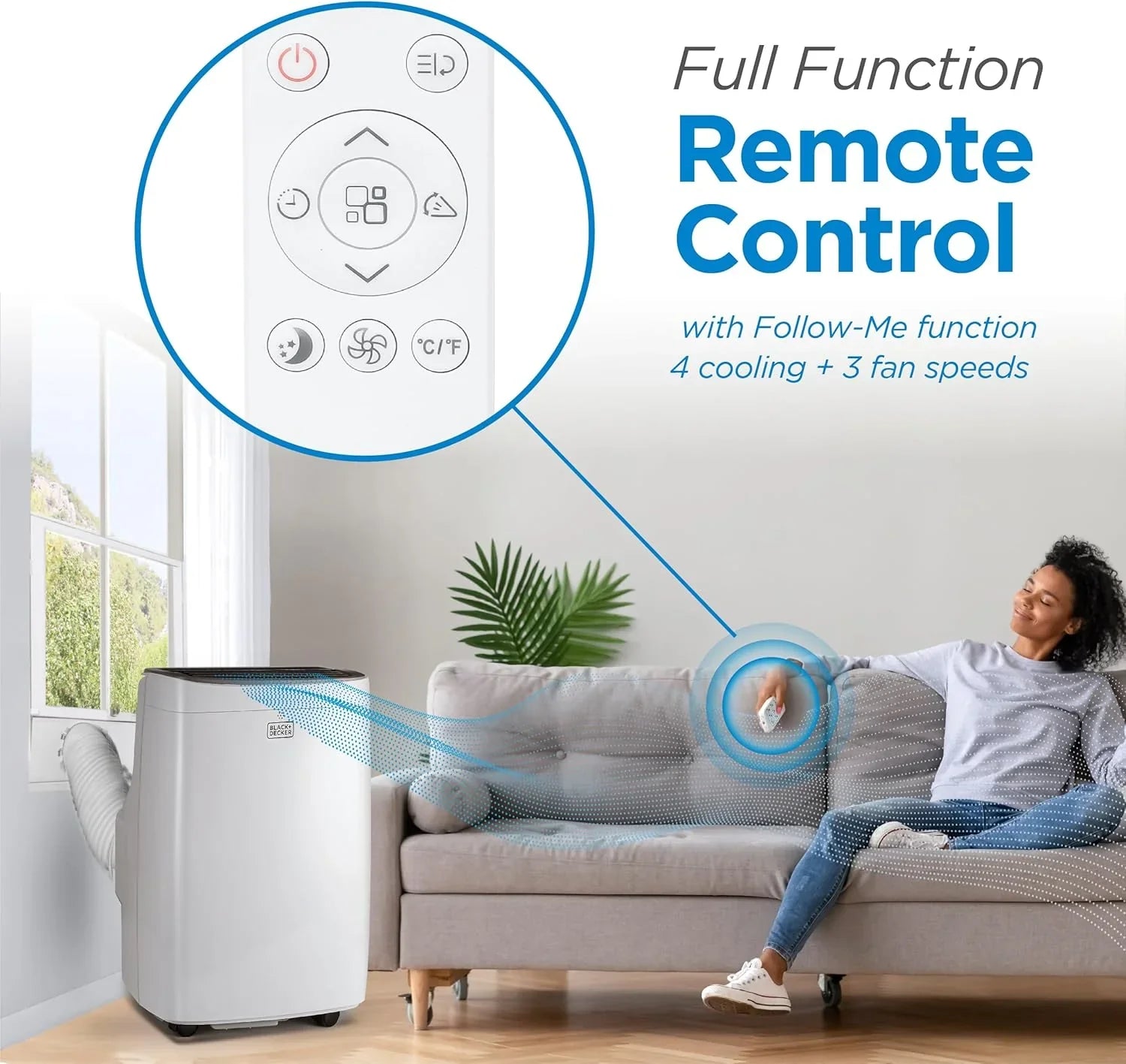 Climatiseur portatif BLACK+DECKER 10 000 BTU pour pièces jusqu'à 450 pi² avec télécommande