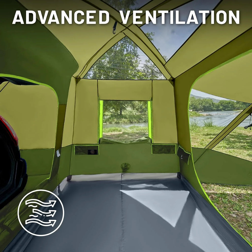 Tente SUV Timber Ridge 5 à 9 personnes avec porche et auvent pour camping familial