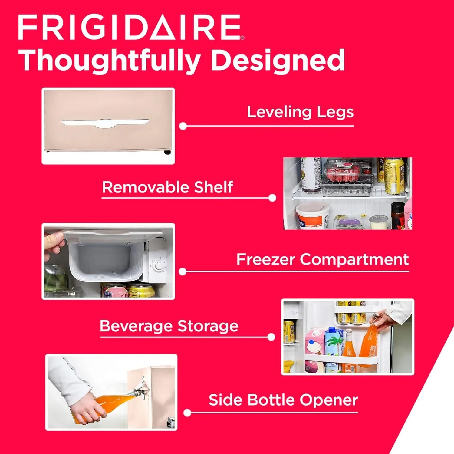 Réfrigérateur compact rétro Frigidaire EFR176 avec congélateur