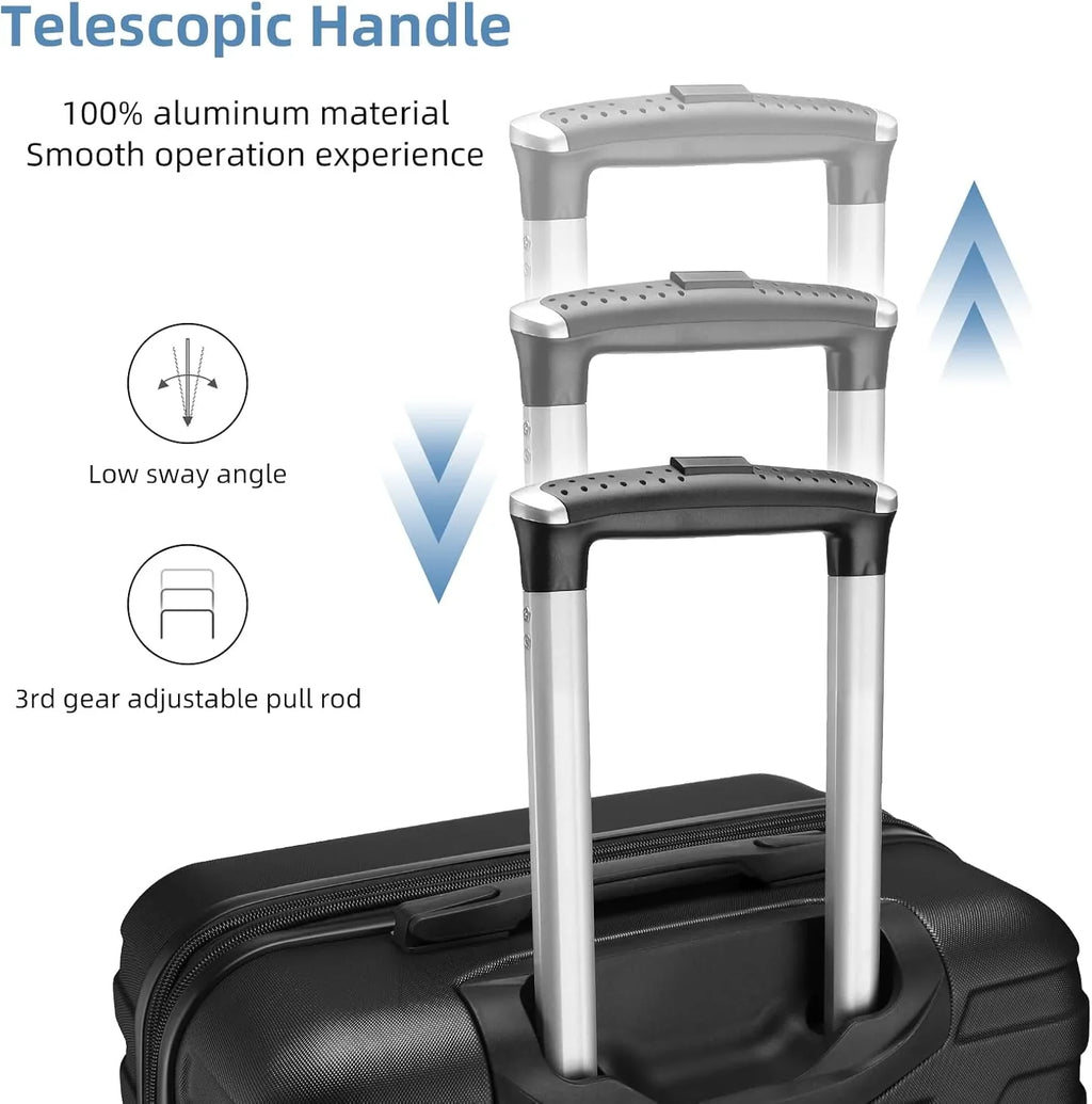 Ensemble de bagages à main légers et extensibles à coque rigide de 6 pièces