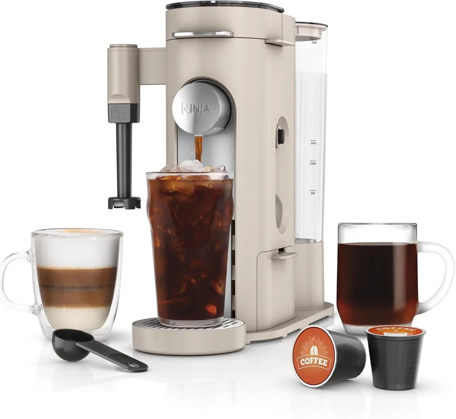 Cafetière mono-tasse Ninja Pods & Grounds, compatible avec les dosettes de café K-Cup