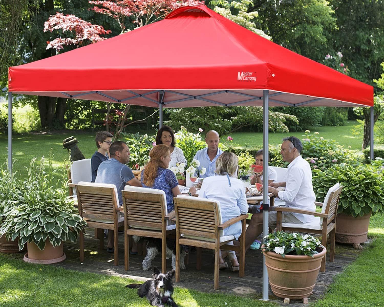 Tente pop-up robuste avec sac à roulettes (10 x 10, noir)