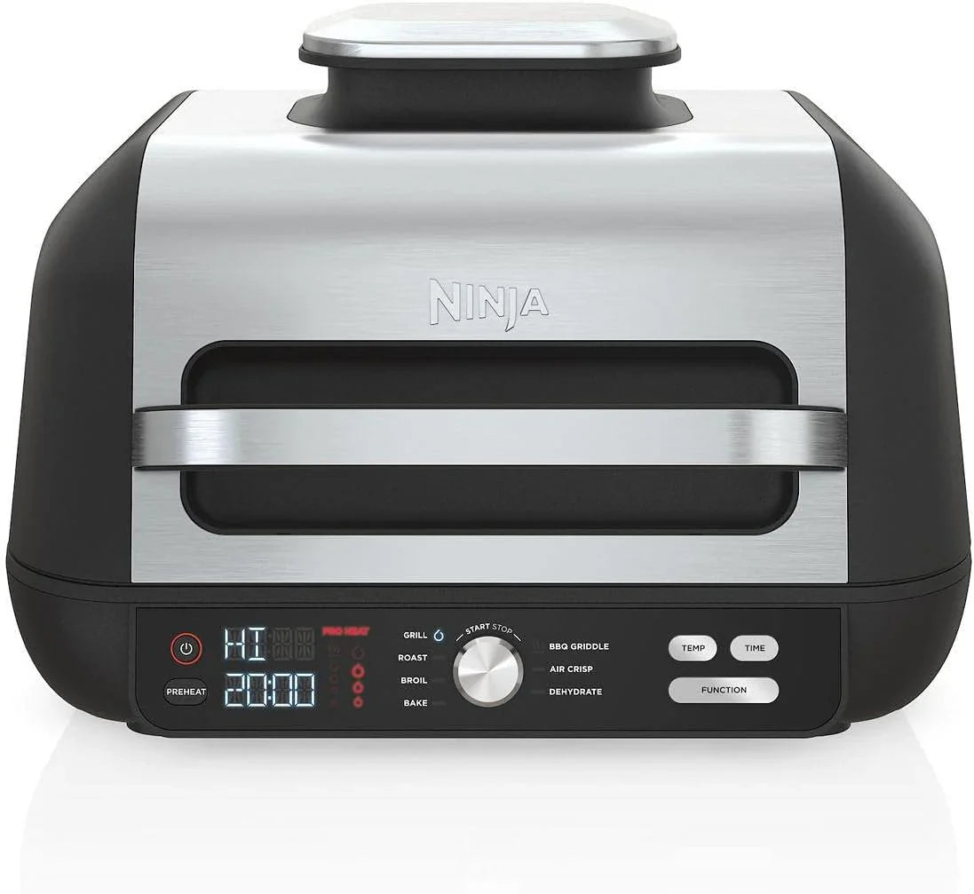 Gril d'intérieur Ninja Foodi Smart XL 6 en 1 avec friture à air, cuisson au four, rôtissage, grillage et déshydratation, thermomètre intelligent