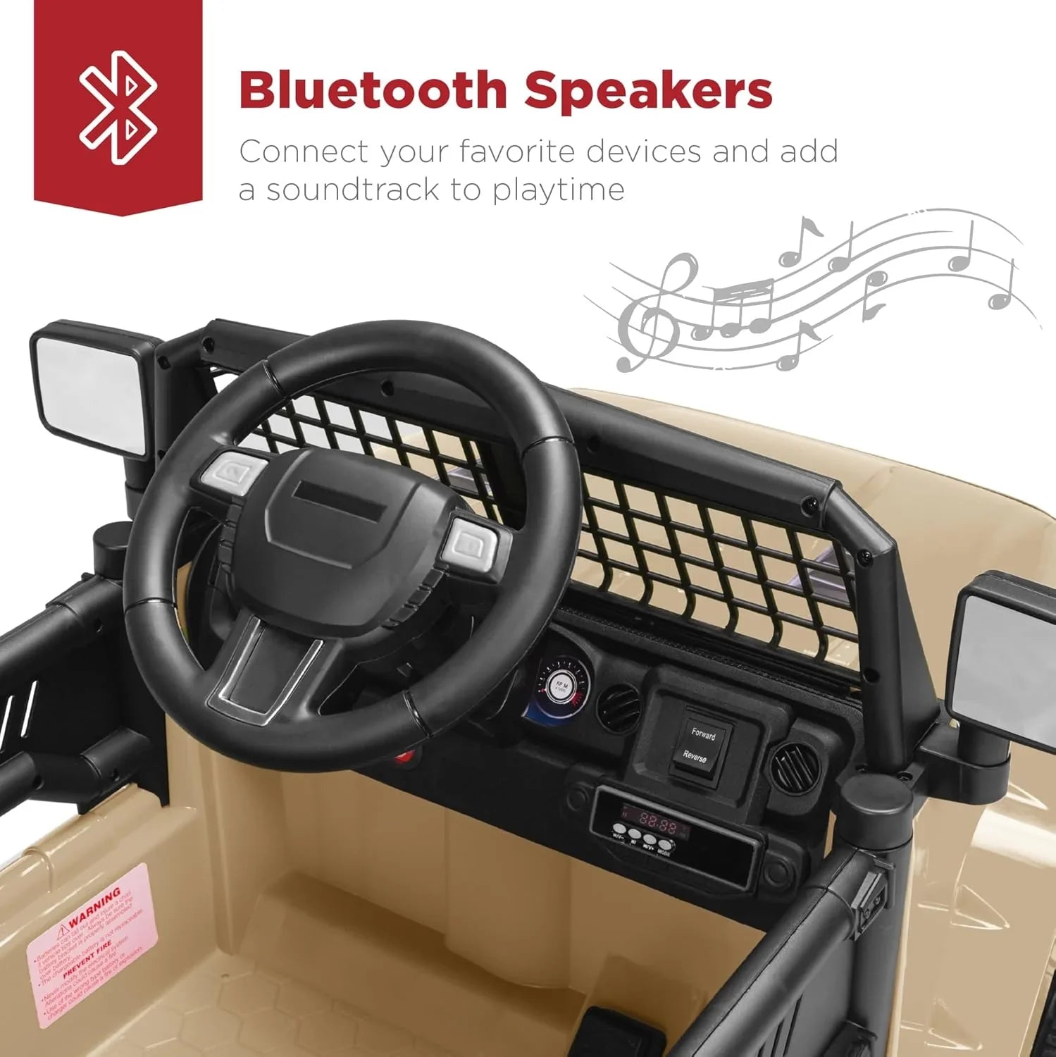 Camion-voiture pour enfants Best Choice Products 12 V avec suspension à ressort et lumières LED