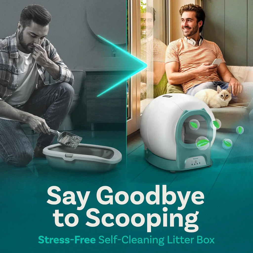 Bac à litière automatique pour chat autonettoyant avec capteur de sécurité, adapté à plusieurs chats
