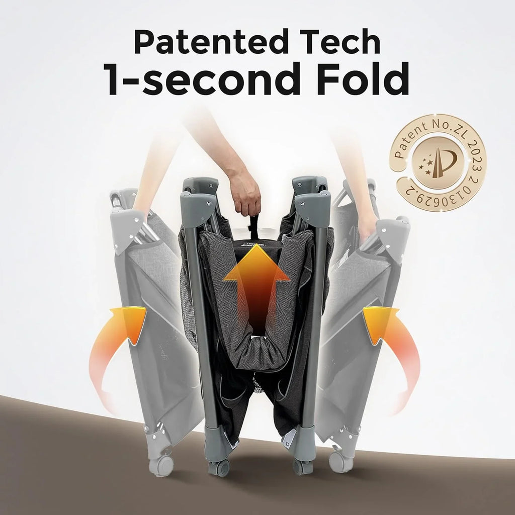 Parc pour bébé Pamo Babe - Le cadre en acier robuste offre un espace de couchage sûr et un berceau portable