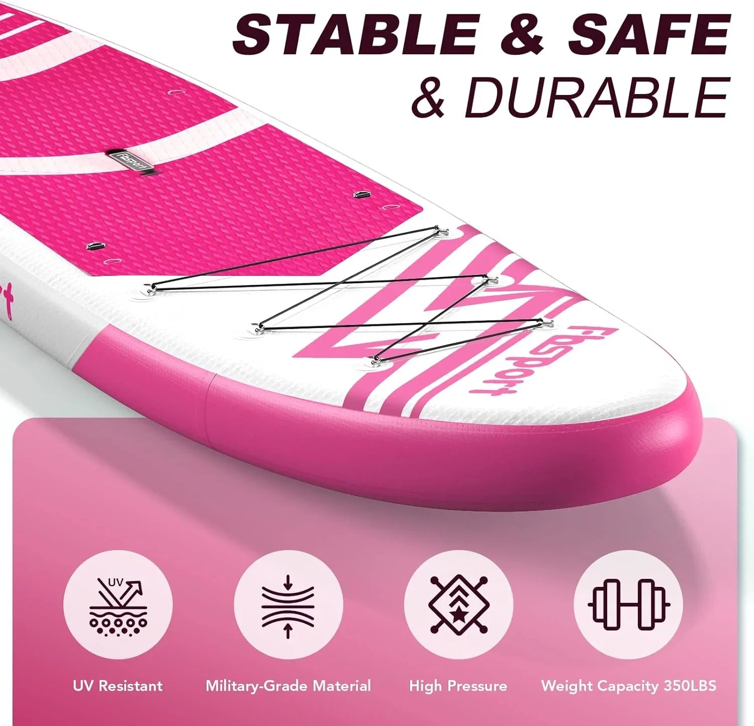 Planche de stand up paddle FBSPORT Premium 11', planche de yoga, contrôle du surf, pont antidérapant, attache, pagaie et pompe