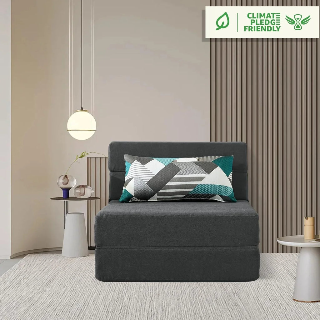 Canapé-lit gigogne de 60 pouces, canapé en mousse à mémoire de forme avec 2 oreillers, lit futon, lit d'appoint et canapé-lit,