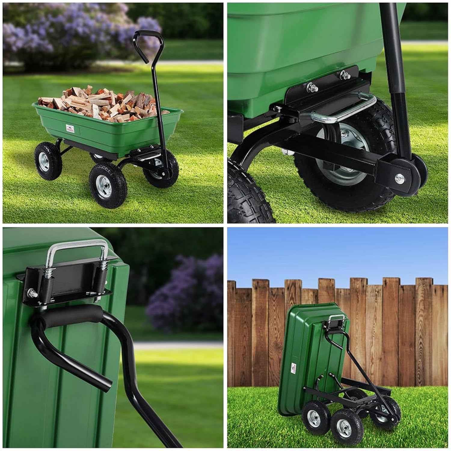 Benne Gardebruk® Jardin 300kg 4 pneumatiques essieu directeur tout terrain