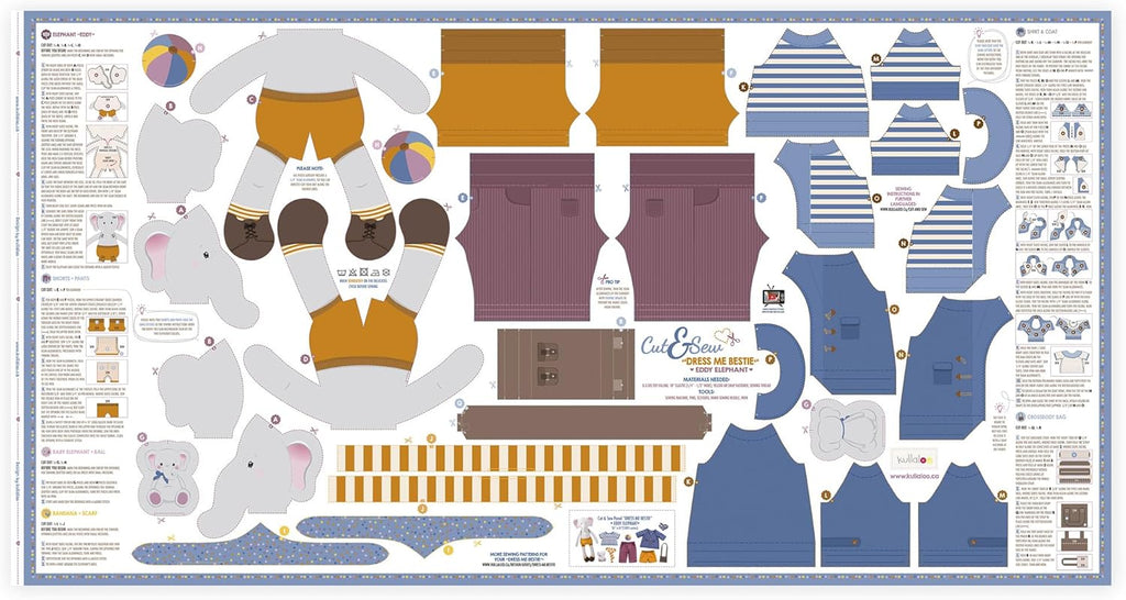 kullaloo Kit de couture en tissu pour débutant – Kit de loisirs créatifs pour filles et garçons