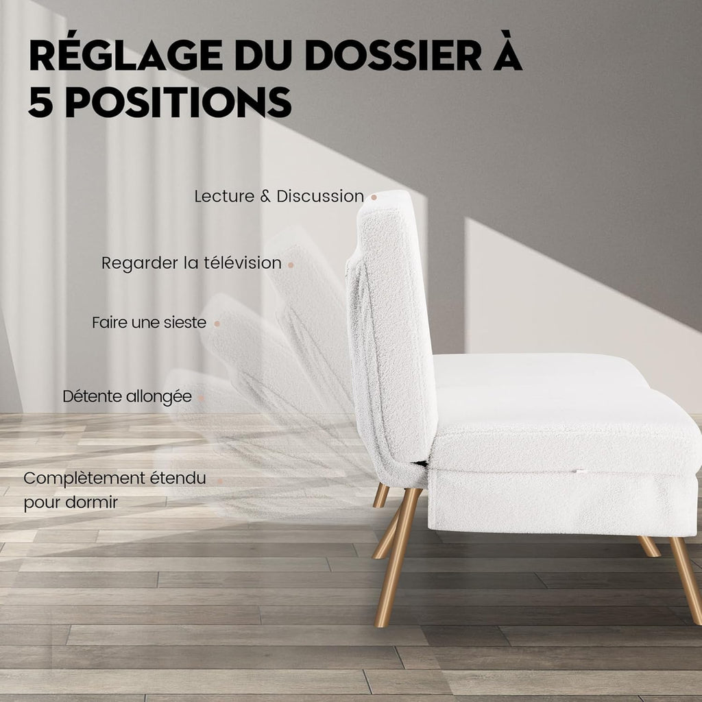 COMHOMA Slaapbank met slaapfunctie - Omvormbare futonhoes - Hoekbank - 3-zits gastenbank - met verstelbare stoffen rugleuning - Grijs 