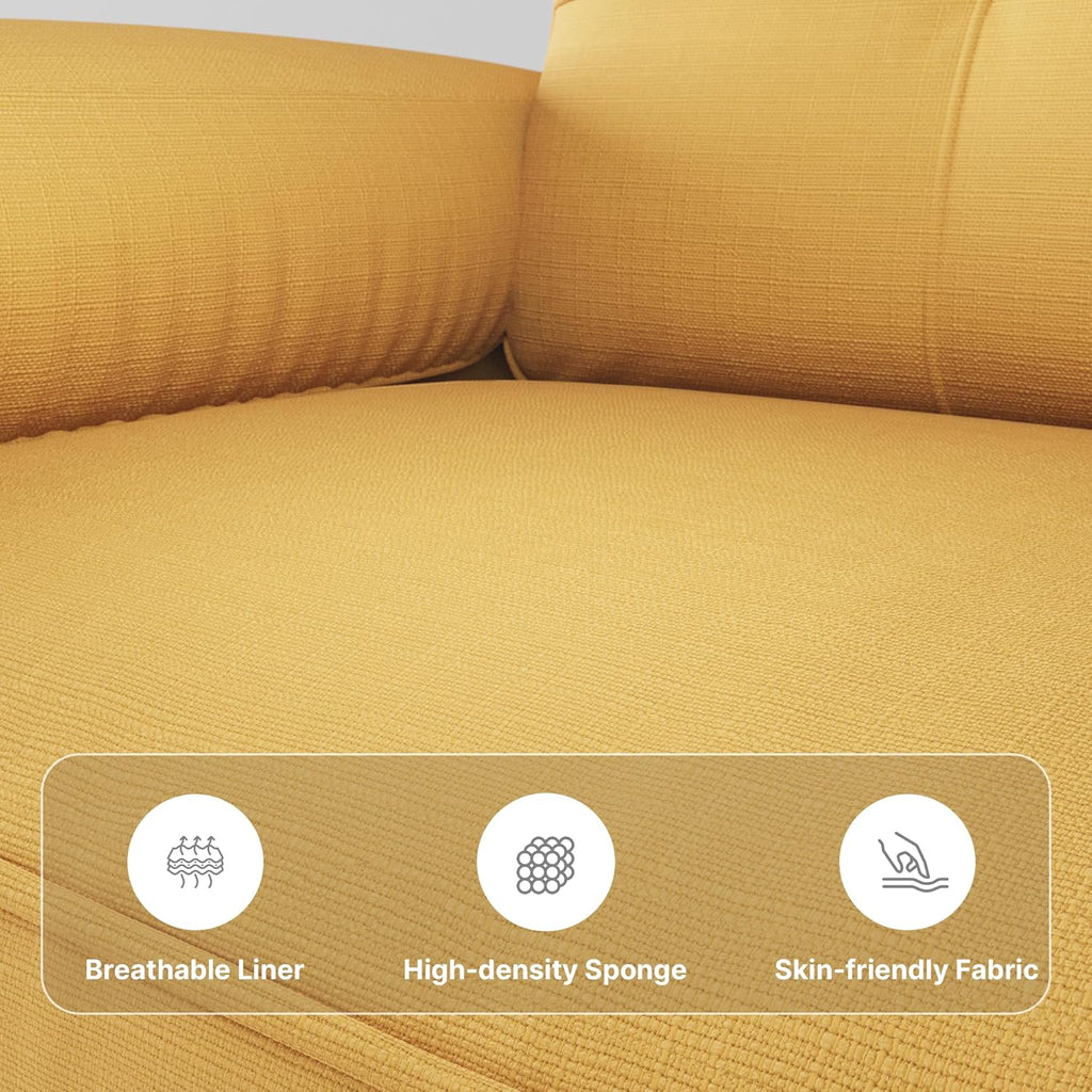 Canapé 2 places Xbro - petit canapé 2 places avec accoudoirs et poches latérales, canapé moderne