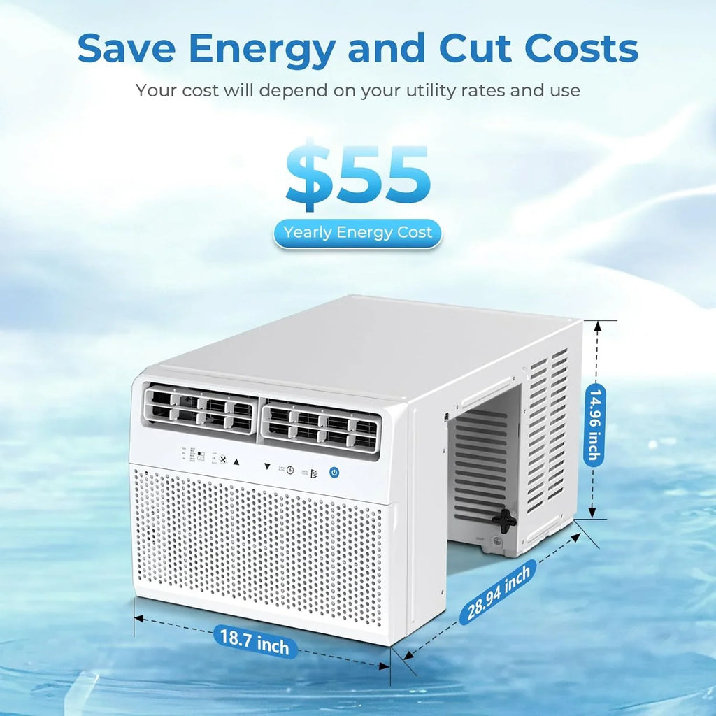 Climatiseur de fenêtre en U NJStar 12 000 BTU ultra-silencieux