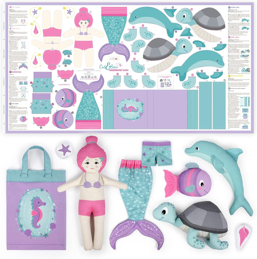 kullaloo Kit de couture en tissu pour débutant – Kit de loisirs créatifs pour filles et garçons