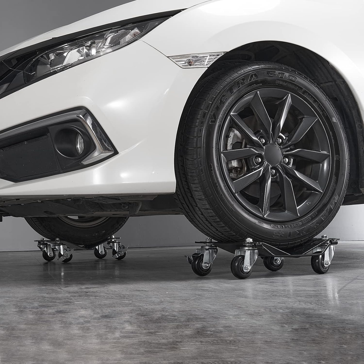 VEVOR Autotransportwagen, 4 stuks, 3 ton, 38,5 x 30 cm, vergrendelbare wielen, positioneringshulpmiddel voor voertuigen, meubels en apparatuur. 