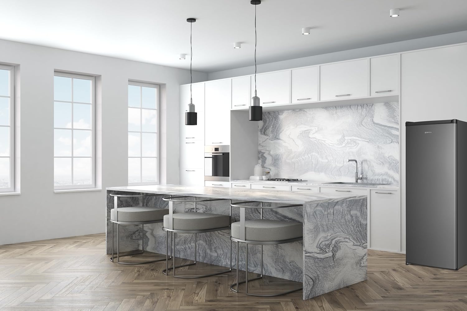 Réfrigérateur de table GEDTECH 85 L GTOP93BL avec compartiment congélateur - Classe E