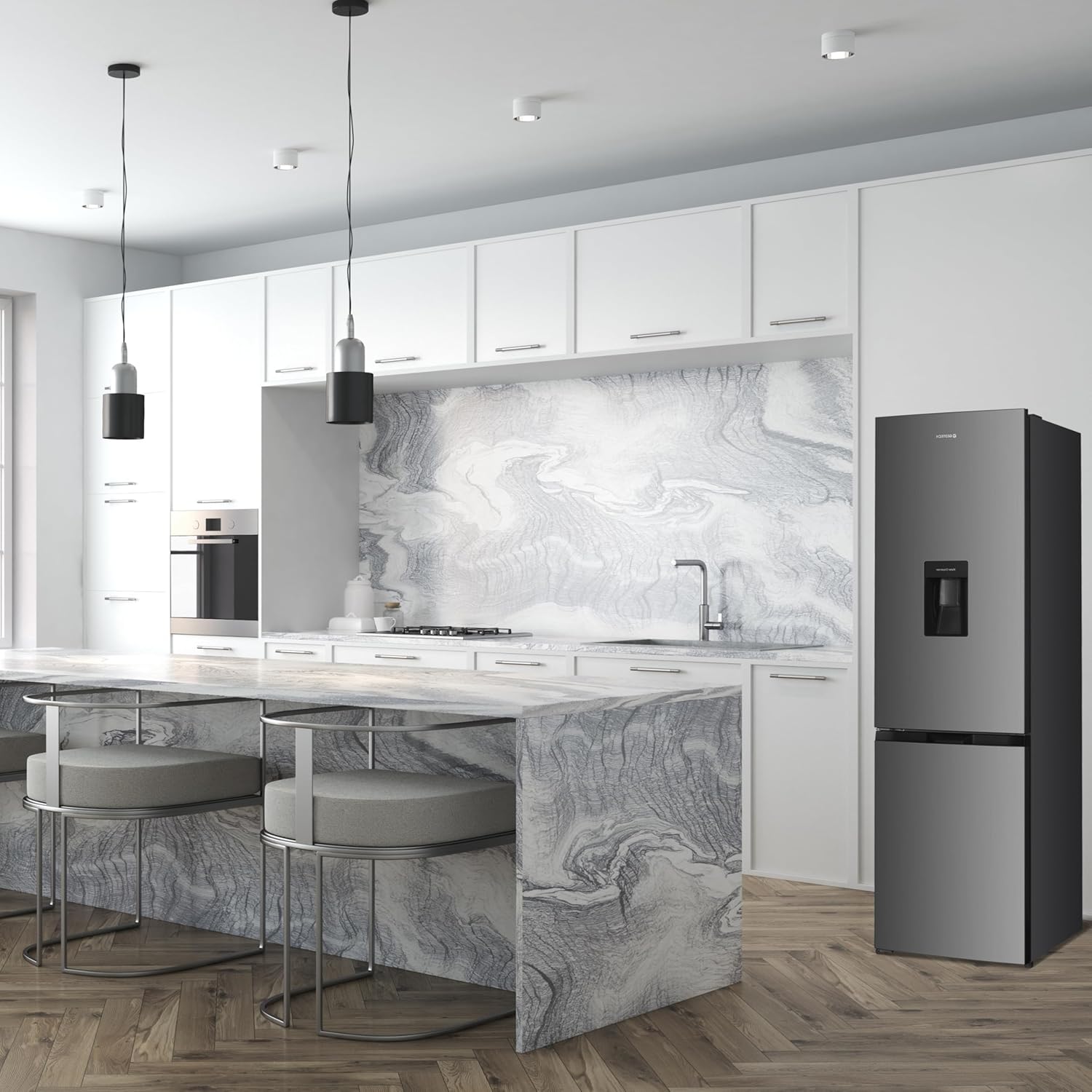 Réfrigérateur de table GEDTECH 85 L GTOP93BL avec compartiment congélateur - Classe E