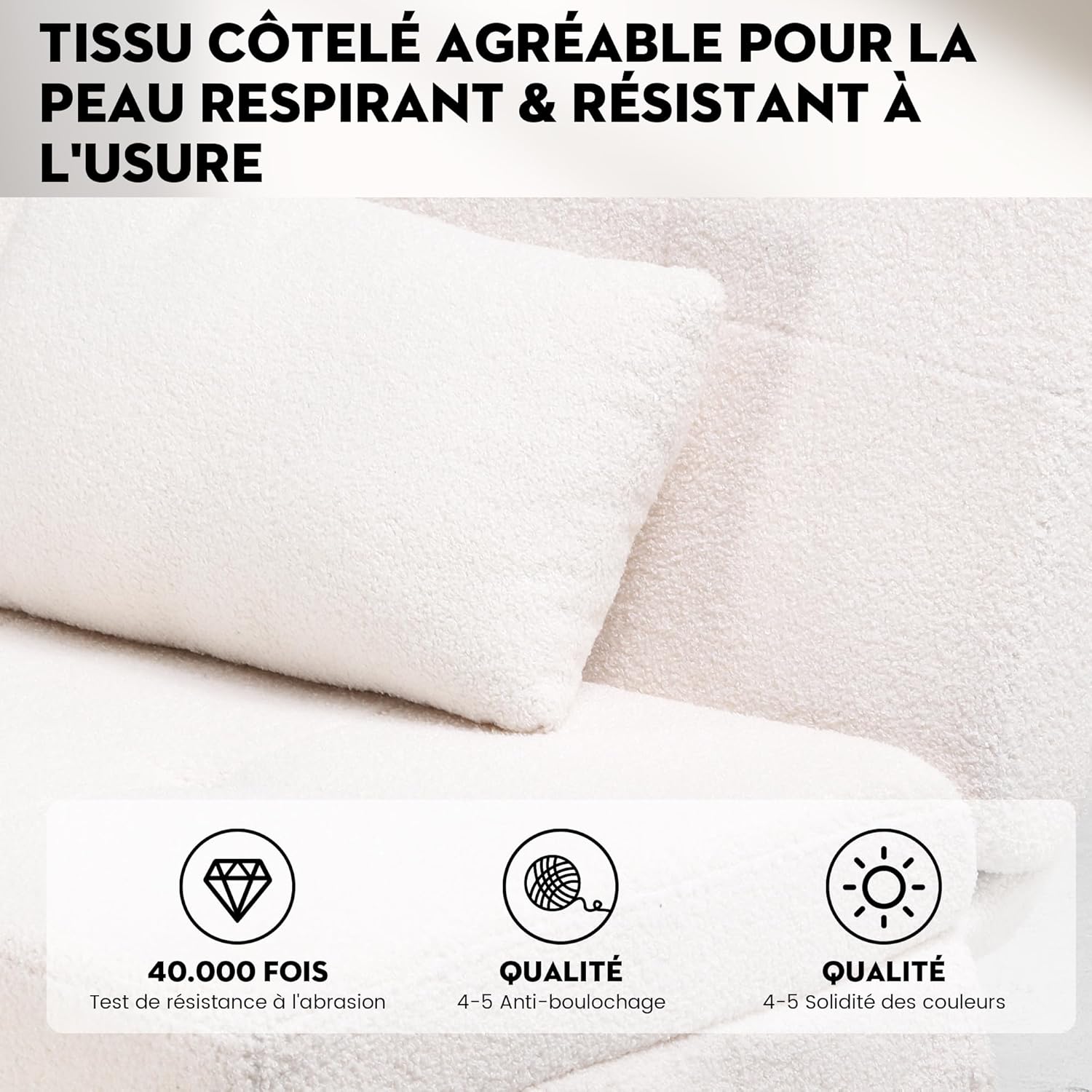 COMHOMA Slaapbank met slaapfunctie - Omvormbare futonhoes - Hoekbank - 3-zits gastenbank - met verstelbare stoffen rugleuning - Grijs 