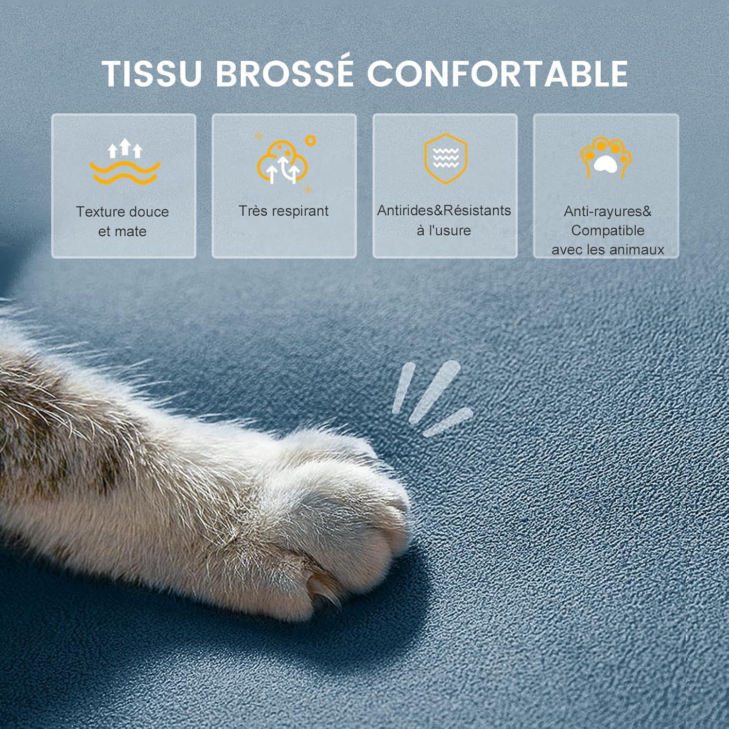 COMHOMA Slaapbank met slaapfunctie - Omvormbare futonhoes - Hoekbank - 3-zits gastenbank - met verstelbare stoffen rugleuning - Grijs 