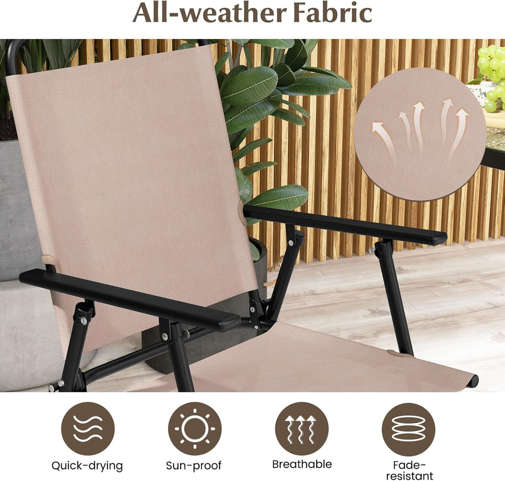 Ensemble bistrot KOMFOTTEU, salon de jardin avec parasol, table avec trou pour parasol, 2 chaises pliantes, ensemble table et chaises de patio, mobilier d'extérieur pour balcon