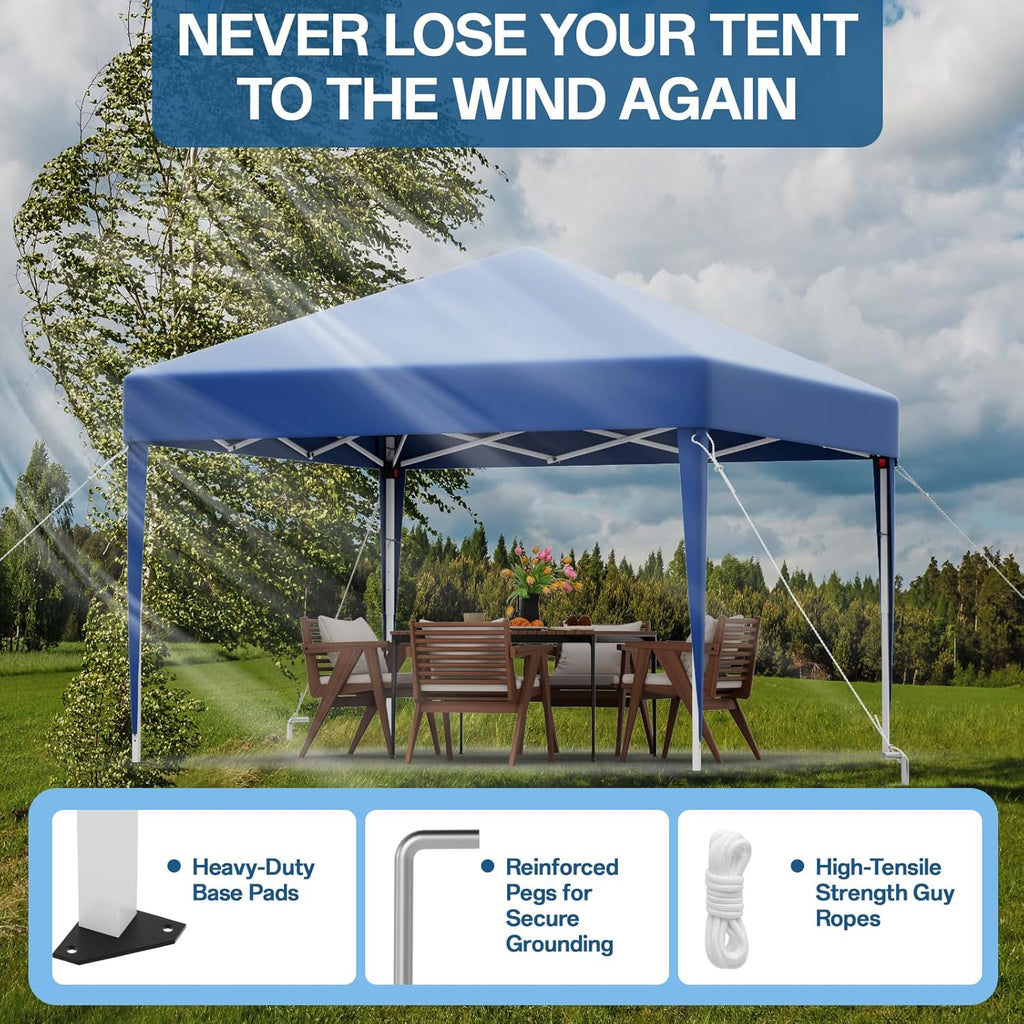 Gazebo pliant étanche JUMMICO, gazebo de jardin extérieur, gazebo pliant à hauteur réglable,