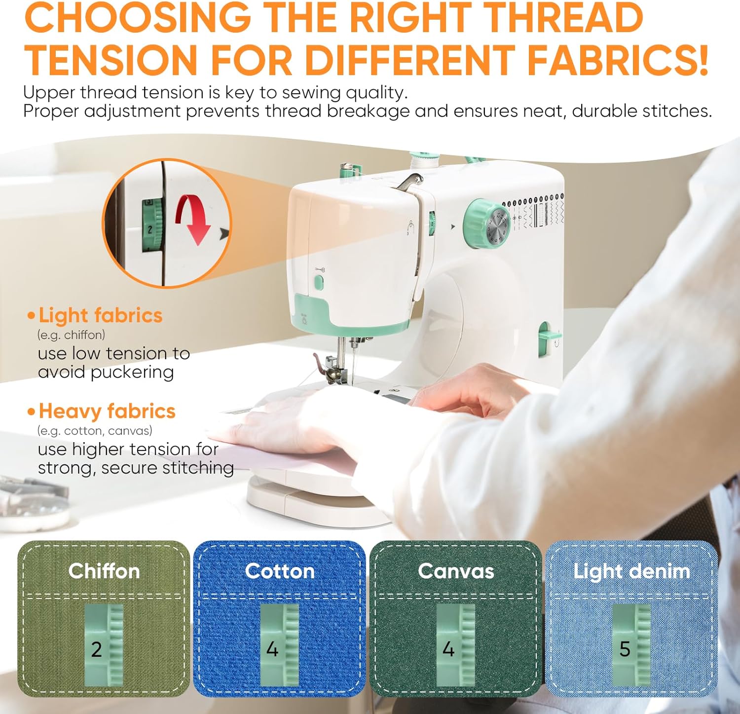 Mini machine à coudre domestique à deux vitesses