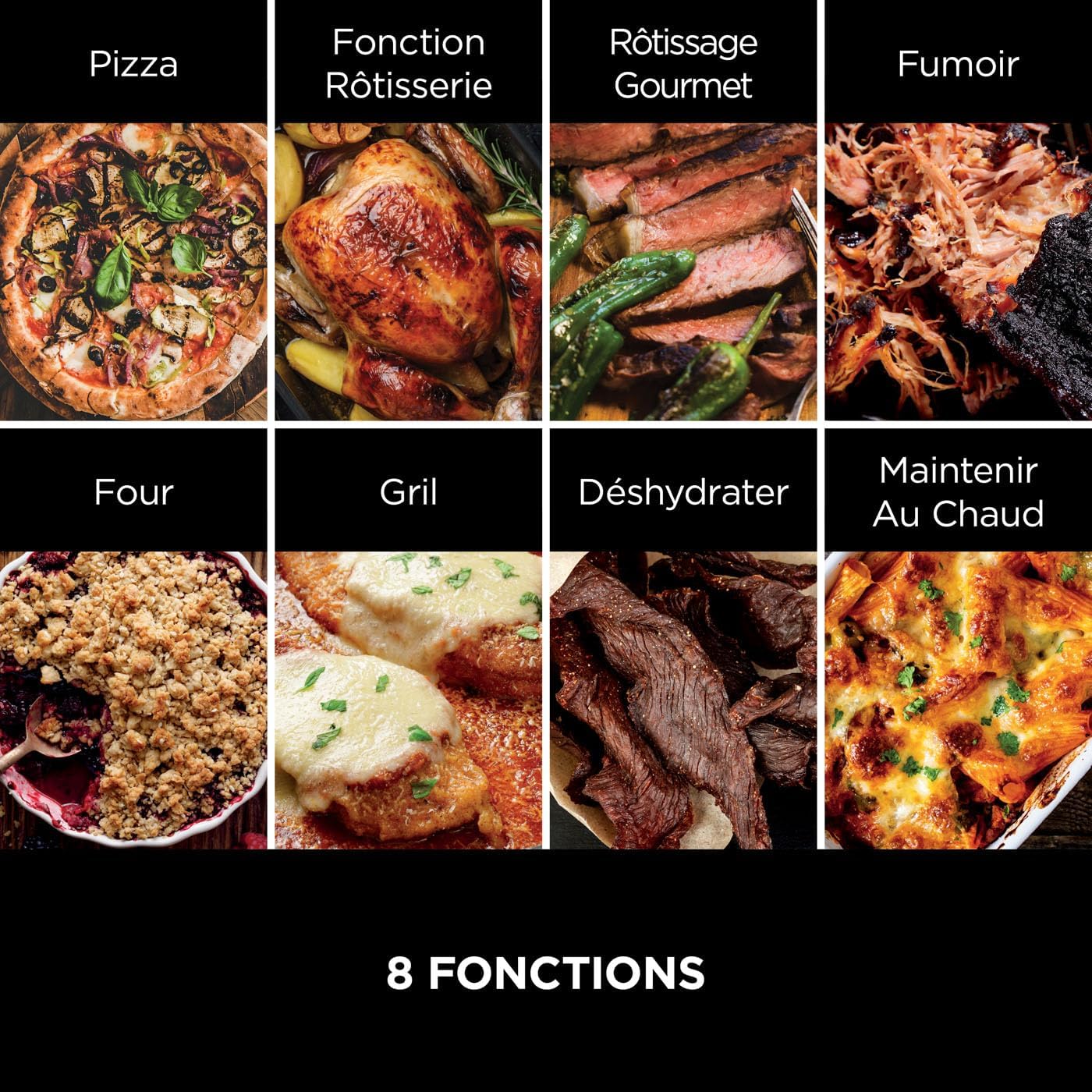 Ninja Artisan Four à pizza et friteuse sans huile électrique d’extérieur, avec 4 modes : Pizza, Frire sans huile, Cuire au four, Faire lever, Avec pierre, pelle, plateau, panier Crousti, Gris MO201EU