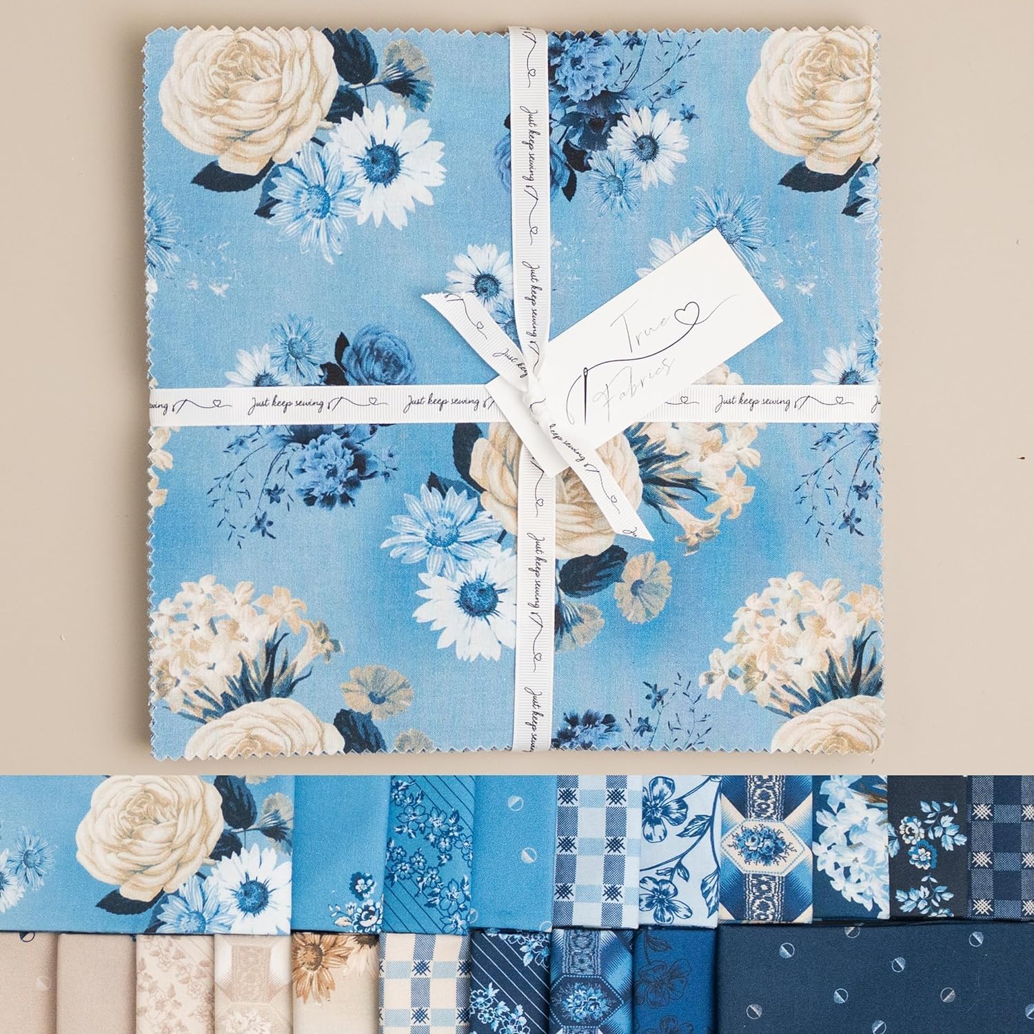 True Fabrics Tissu prédécoupé pour gâteau en couches carrés de 25,4 cm