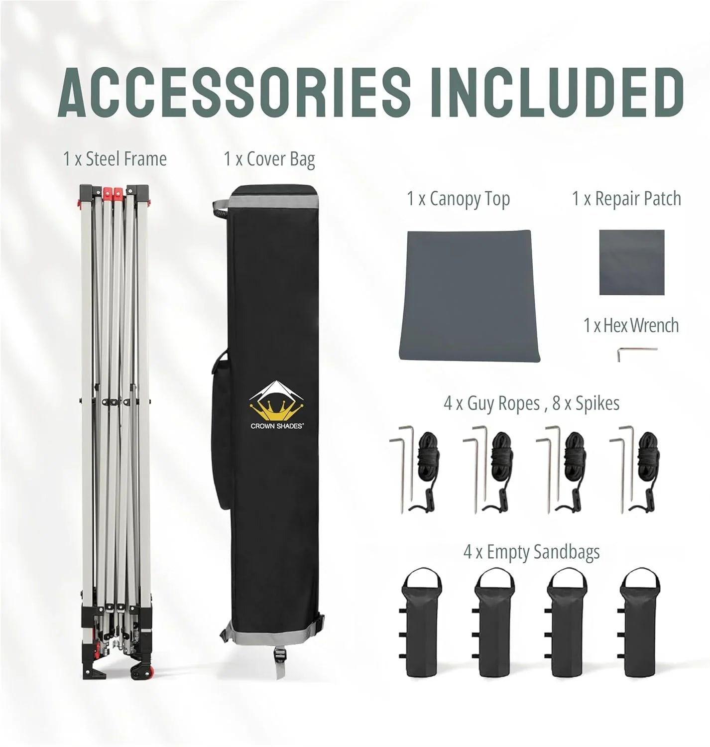 Auvent pop-up 10x10 - Installation en un clic - Tente de plage - Parasol extérieur avec dessus argenté, 3 hauteurs et 4 poches à sable