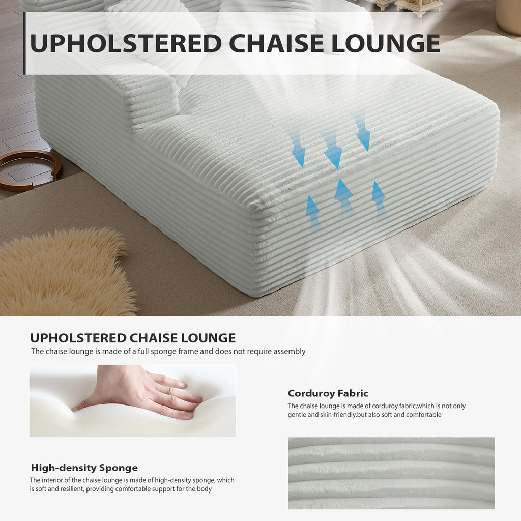 Fauteuil inclinable d'intérieur de 50 pouces, canapé-lit surdimensionné en velours côtelé, fauteuil de lecture à couchage profond, canapé nuage, canapé de salon