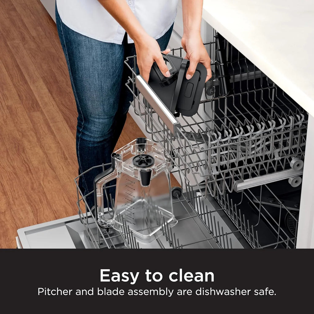 Mixeur compact professionnel Ninja BL660, 1 100 W, 3 fonctions, idéal pour les boissons glacées, les smoothies, les sauces et bien plus encore.