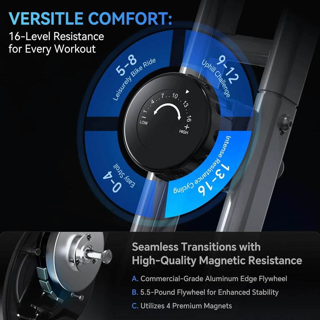 Vélo d'appartement pliable 5 en 1 pour usage domestique, vélo d'appartement d'intérieur