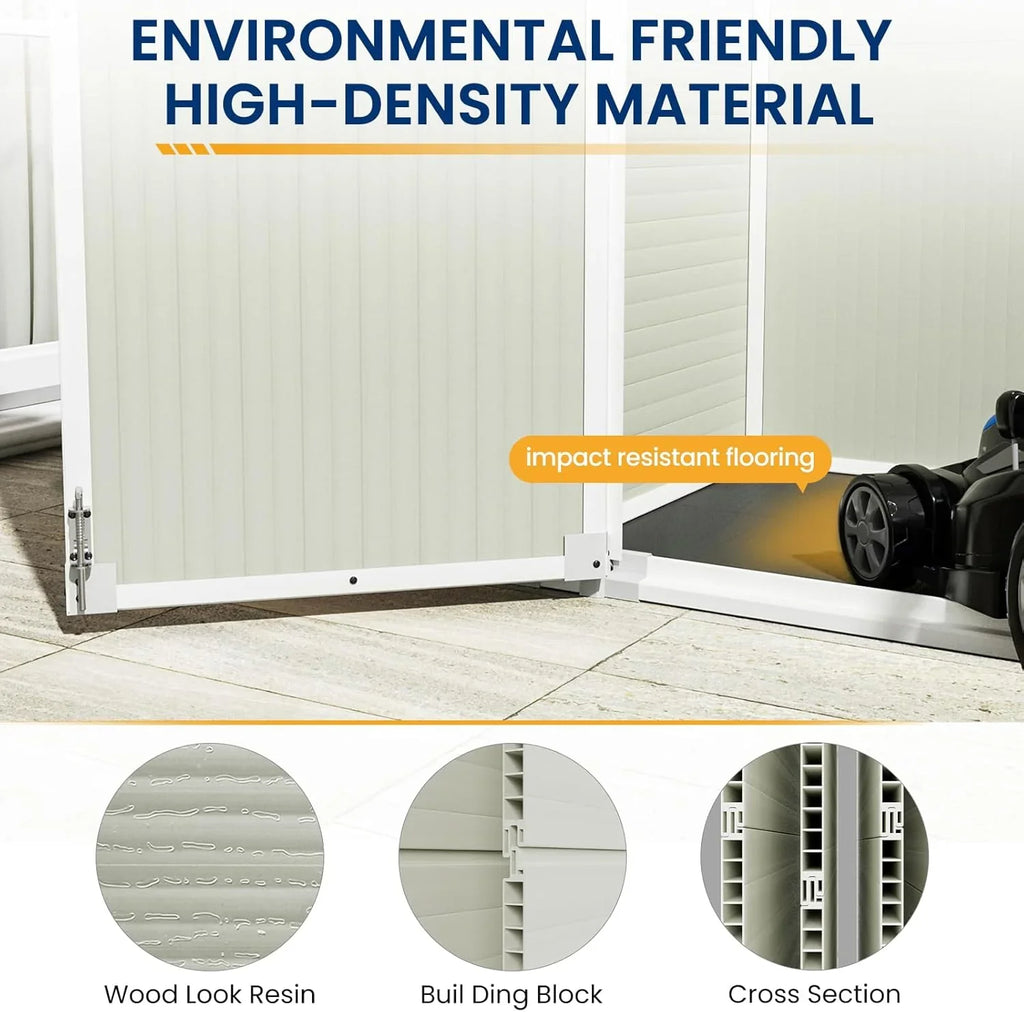 Abri de rangement extérieur horizontal Amopatio de 41 pieds cubes